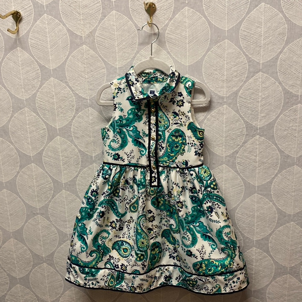 Janie and Jack satin paisley dress 3t
